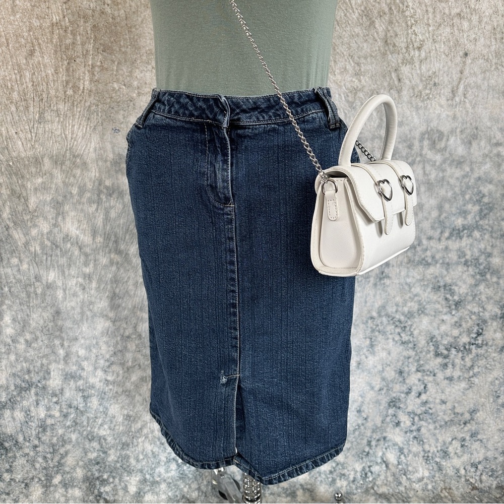 Saint Tropez West Dark Blue Denim Pencil Skirt size 4
